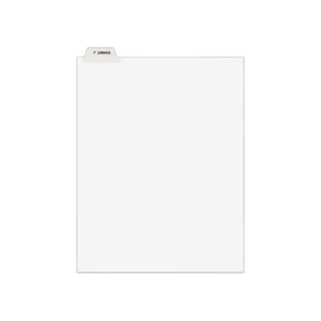 Avery Dennison Avery, Avery-Style Preprinted Legal Bottom Tab Divider, Exhibit J, Letter, White, 25/pk 11949
